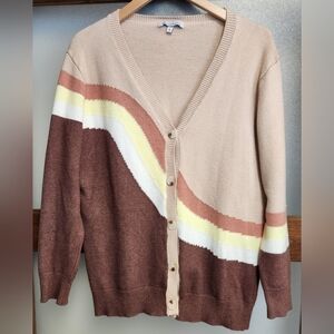 Women's Colorblock Cardigan Sweater